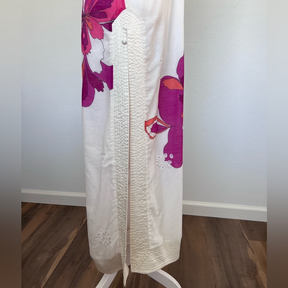Bebe Women's Silk Blend Floral Print Half Sleeve Tunic Maxi Dress Size XS - Picture 8 of 16